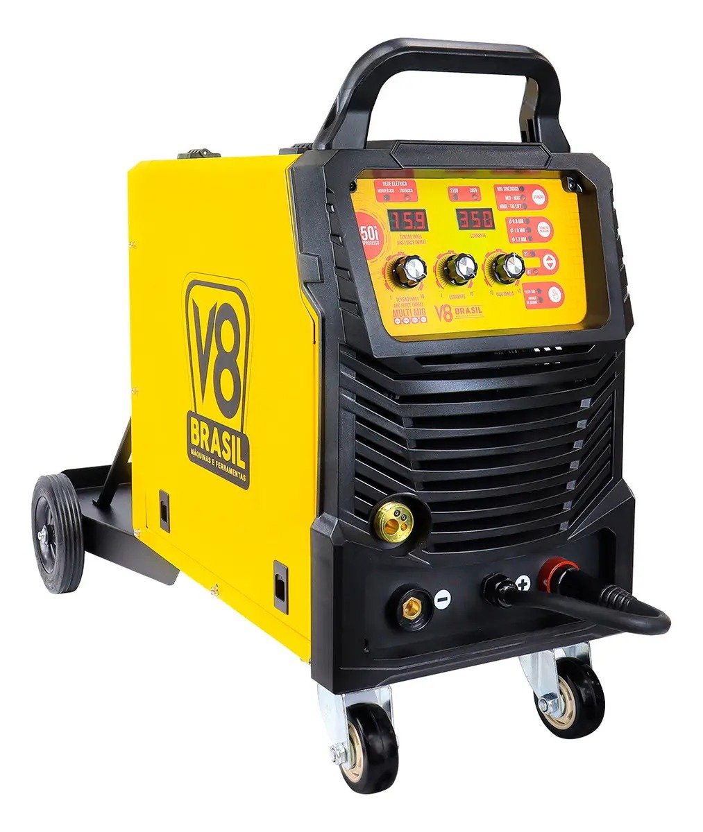 Maquina Solda Inverter Multiprocesso Mig 350i 350A 220380v V8 Brasil