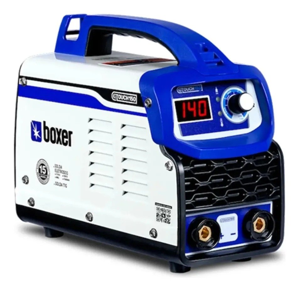 Maquina solda inverter Touch 150 BV branco azul Profissional Boxer 321